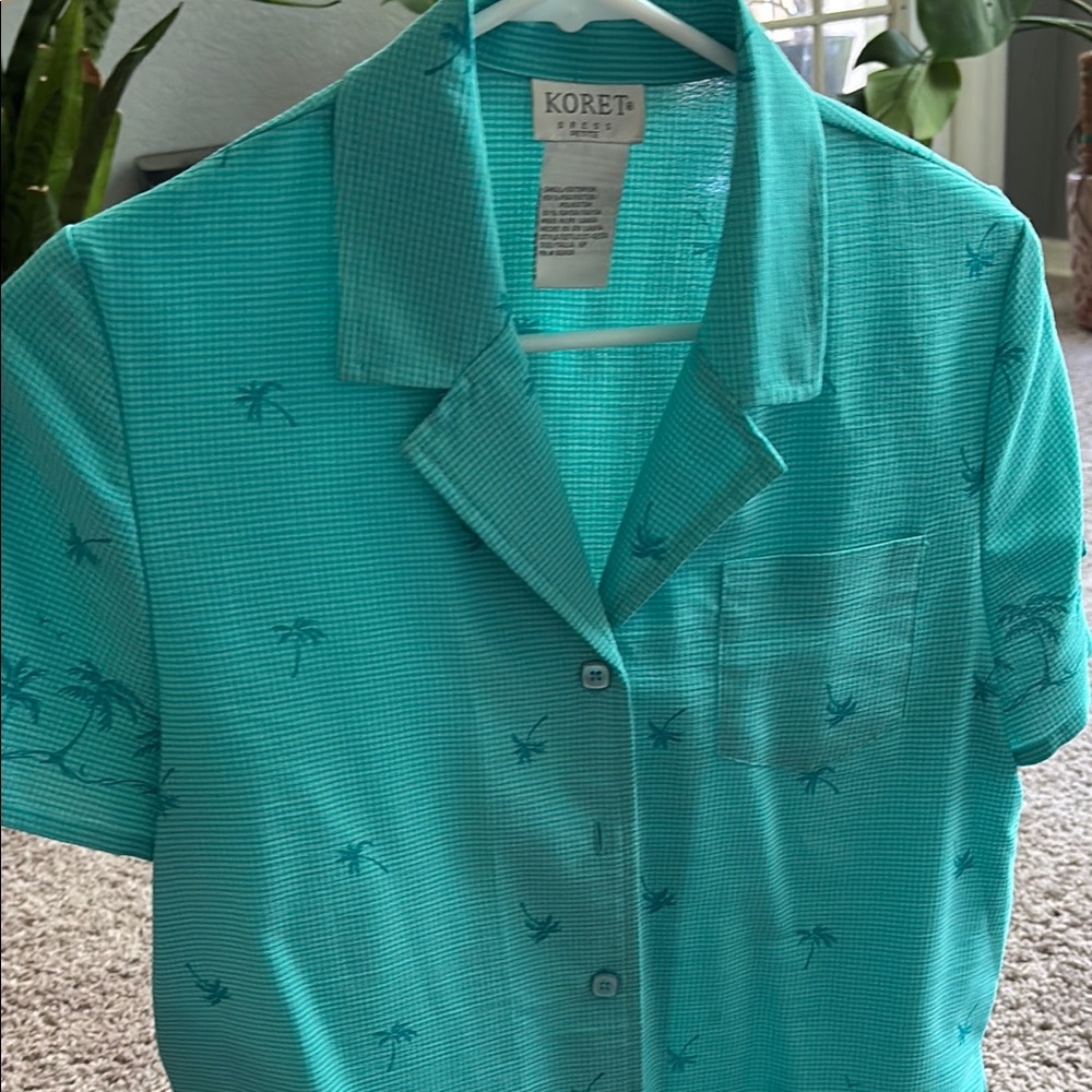 Vintage Koret Aqua Checkered shirt